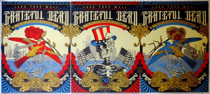 Grateful Dead Fare Thee Well Concert Poster Santa Clara 