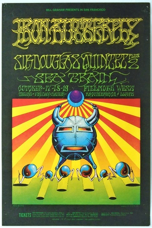 Concertposterauction.com - BG 141 Iron Butterfly Rick Griffin Victor ...