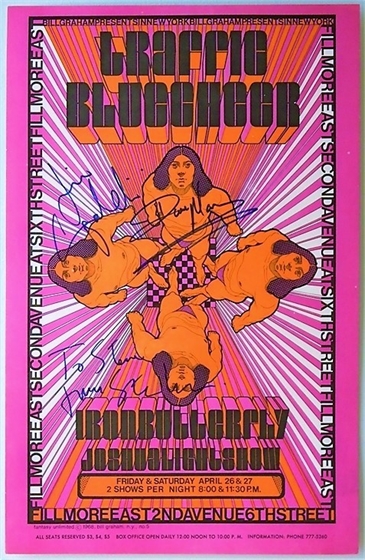 Concertposterauction.com - Fillmore East # 5 Traffic Iron Butterfly ...