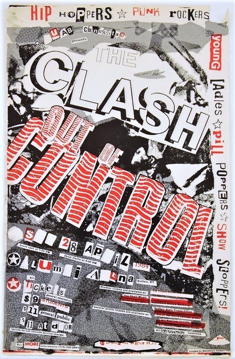 Concertposterauction.com - The Clash Buffalo State University 1984