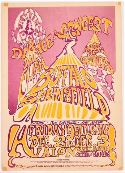 FD 37 Buffalo Springfield Daily Flash 1966 Avalon Ballroom Concert Poster