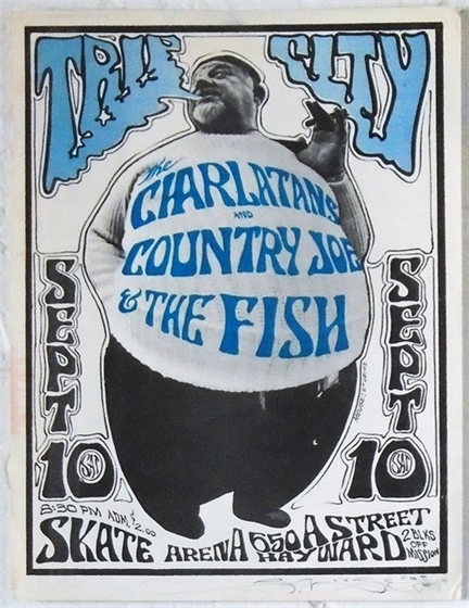 "Trip City" Mouse SIGNED AOR 2.276 Charlatans Country Joe & the Fish 1966 Flyer