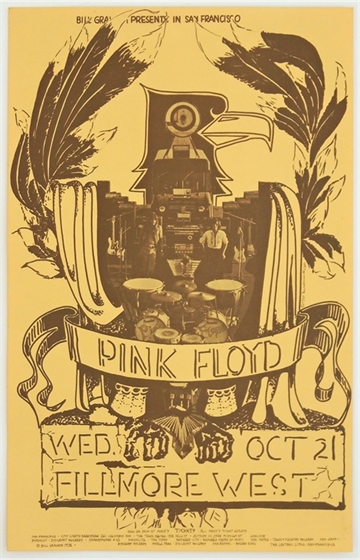 BG 253-A Pink Floyd Fillmore West 1970 Concert Poster