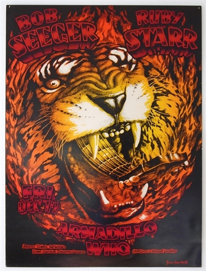 Bob Seger Ruby Starr Armadillo World Headquarters 1975 Concert Poster