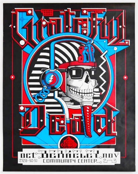 Grateful Dead Rick Griffin Berkeley Community Theater 1984 "Pharoah" Poster