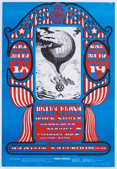 FD 35 Quicksilver Daily Flash Mouse/Kelley Avalon Ballroom 1966 Concert Poster