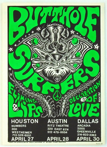 Concertposterauction.com - Butthole Surfers Austin/Houston/Dallas 