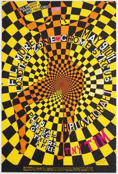 BG 119 Loading Zone H.P. Lovecraft Tiny Tim 1968 Fillmore Concert Poster