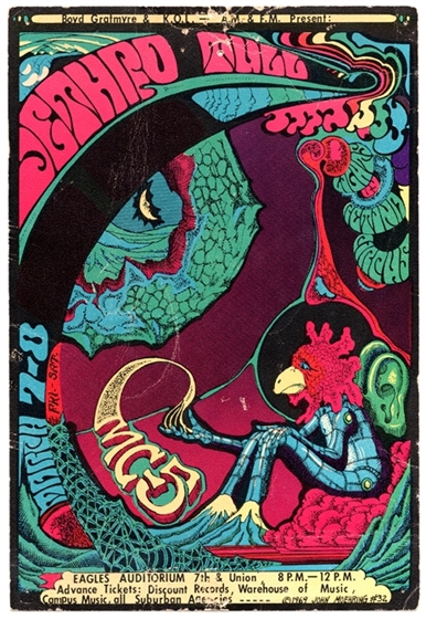 Concertposterauction.com - Jethro Tull MC5 Eagles Auditorium Seattle WA ...