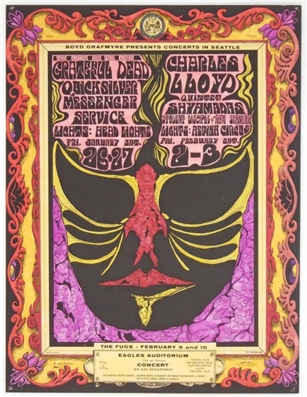 Concertposterauction.com - Grateful Dead QMS Charles Lloyd Eagles ...