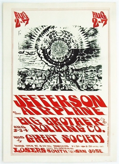 Jefferson Airplane Big Brother Losers South AOR 2.336 Mouse/Kelley 1966 Poster