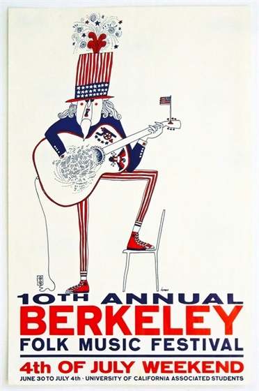 10th Berkeley Folk Music Festival 1967 Poster