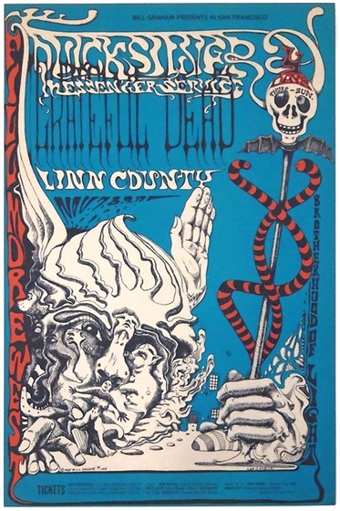 BG 144 Grateful Dead Quicksilver Lee Conklin Fillmore West 1968 Concert Poster