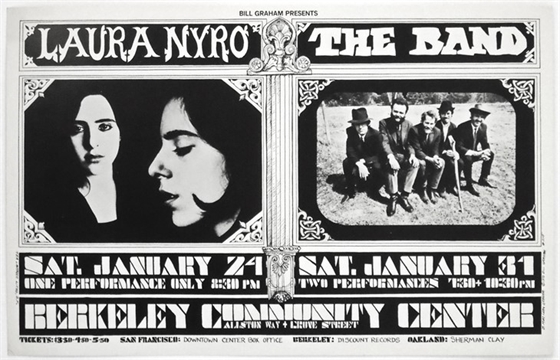 BG 215 Laura Nyro the Band Berkeley Community Theatre 1970 Bonnie MacLean Poster