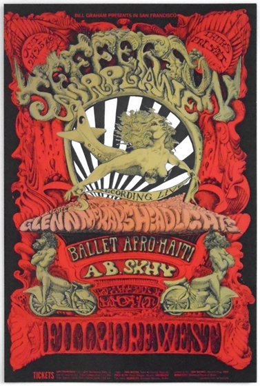 BG 142 Jefferson Airplane 1968 Lee Conklin Fillmore West Concert Poster