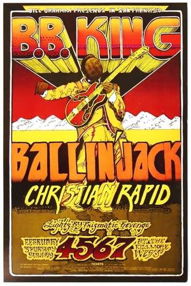 BG 269 B.B. King Ballin' Jack Norman Orr Fillmore West 1971 Poster