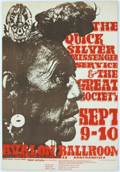 FD 25 Quicksilver Great Society Mouse/Kelley 1966 Avalon Ballroom Poster