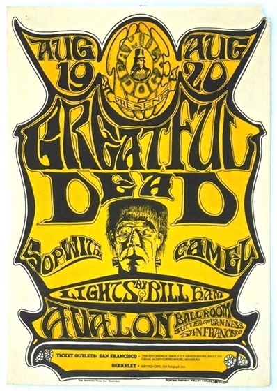 FD 22 Grateful Dead Sopwith Camel Mouse/Kelley 1966 Avalon Ballroom Poster