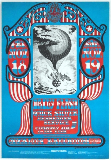 FD 35 Quicksilver Daily Flash Mouse/Kelley Avalon Ballroom 1966 Concert Poster