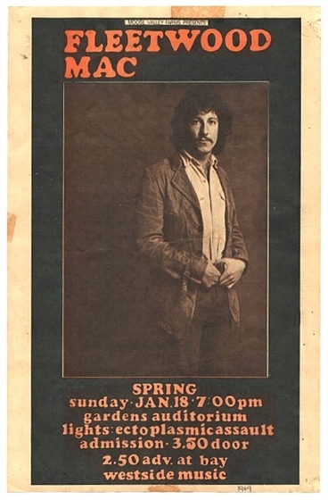 Fleetwood Mac Vancouver BC 1970 Double-Sided Concert Handbill