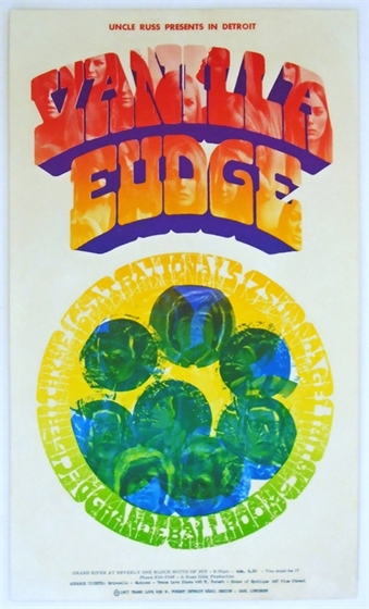 RGP 58 Vanilla Fudge MC5 Rationals Carl Lundgren 1967 Grande Ballroom Poster