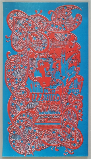 The Hallucinations Ill Wind Boston Tea Party 1967 Psychedelic Concert Flyer