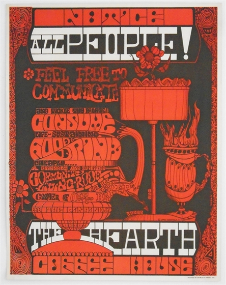 The Hearth Haight-Ashbury Coffee House Jim Blashfield AOR 2.355 Poster