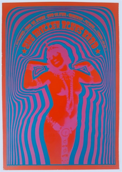 Neon Rose # 2 Steve Miller Blues Band 1967 Matrix Moscoso Concert Poster