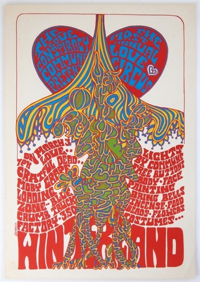 Grateful Dead Moby Grape Love AOR 2.194 1967 Winterland Concert Poster