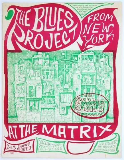 Blues Project Robbie Basho Matrix 1966 Concert Poster