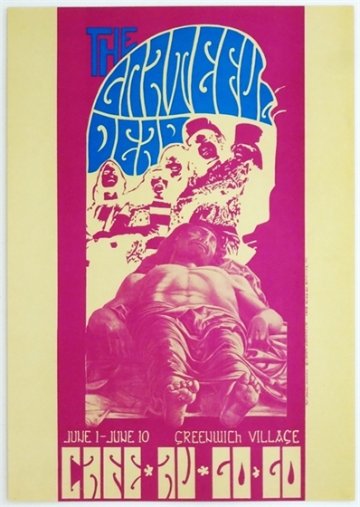 Grateful Dead Cafe Au-Go-Go NYC 1967 AOR 3.163 Concert Poster