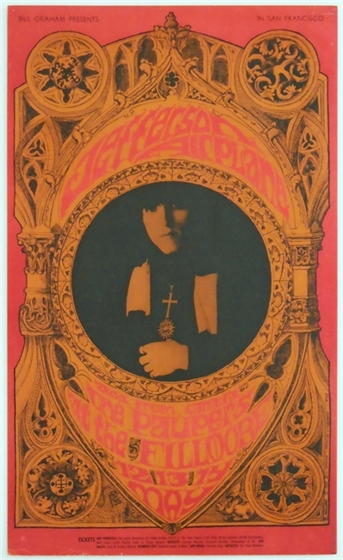 BG 63 Jefferson Airplane Paupers 1967 Bonnie MacLean Herb Greene Fillmore Poster