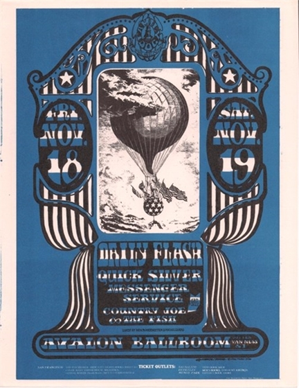 FD 35 Quicksilver Country Joe & the Fish 1966 Mouse/Kelley Avalon Ballroom Flyer